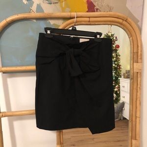 LOFT Black Mini Skirt with Tie